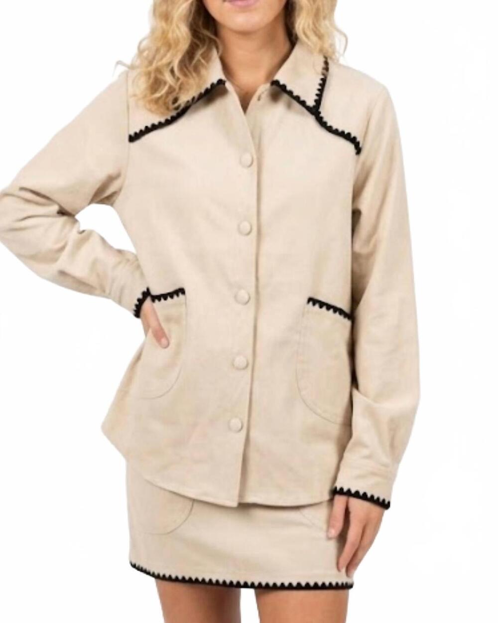 NEW STRUT & BOLT sandy suede shirt in tan